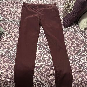 High waist jean/legging burgundy